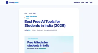 best free ai tools for students in india — SurfingBear